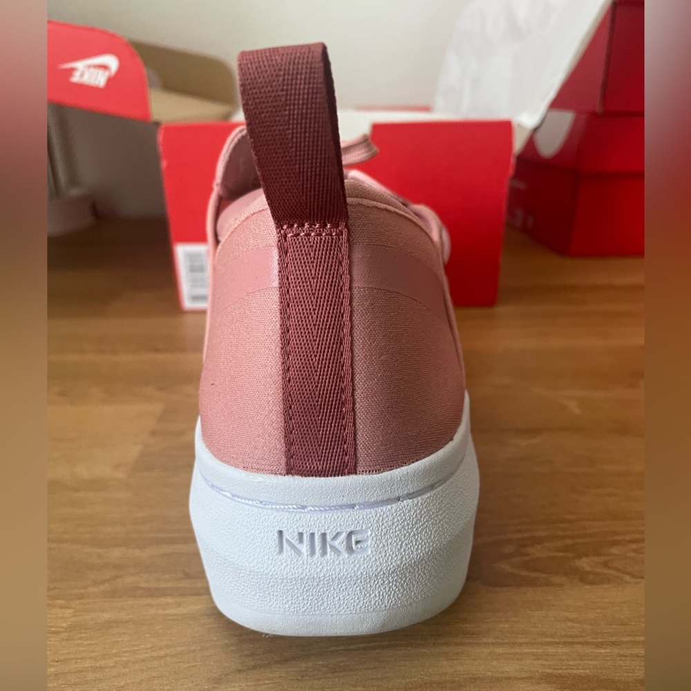 Nike Women's Court Vision Alta TXT Dusty Rose Slip-On Platform Sneakers - Picture 3 of 6